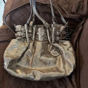 Michael Kors Light Gold Leather shoulder Bag